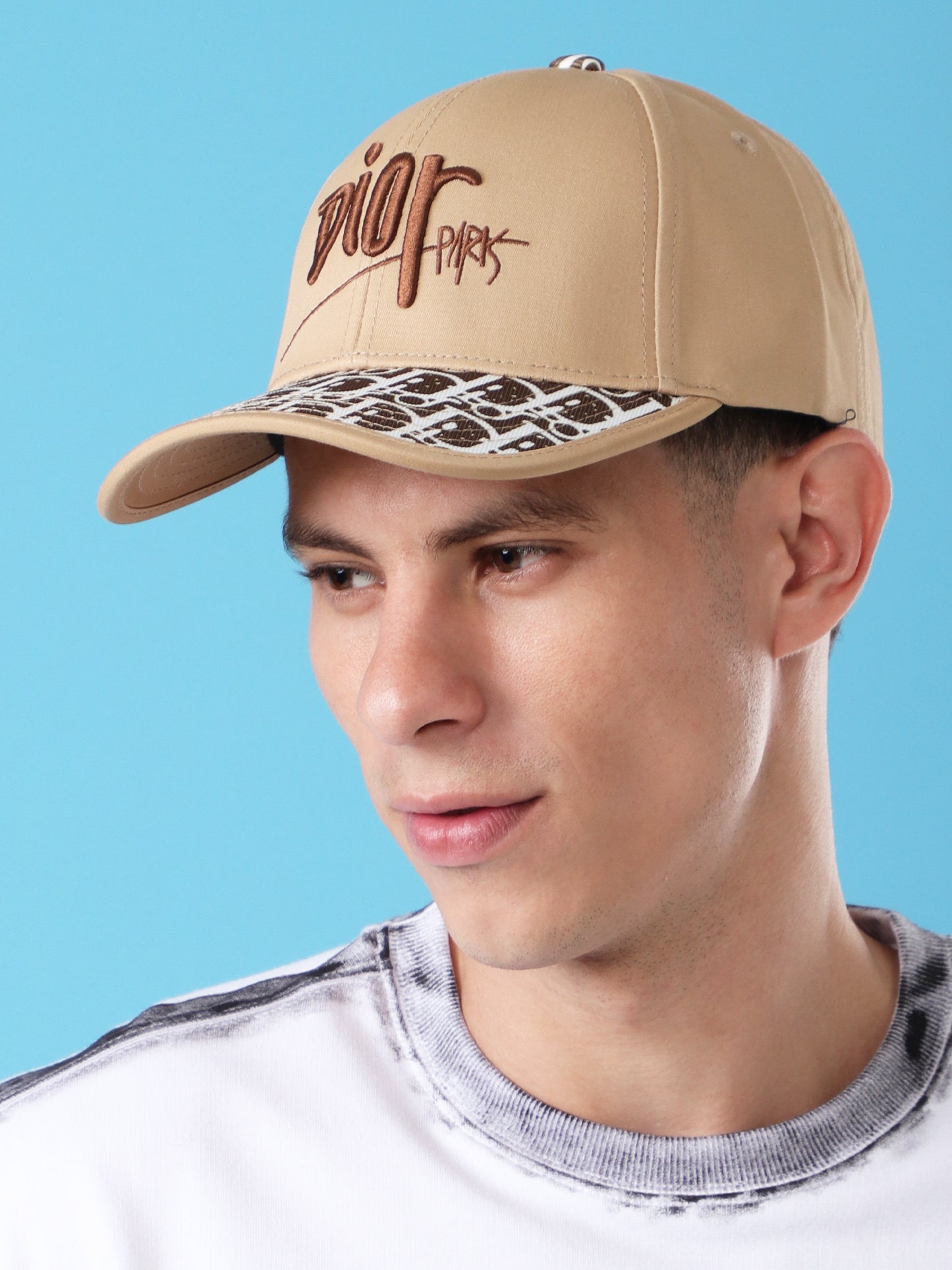 Signature Beige Cap – Street Luxe Monogram Edition