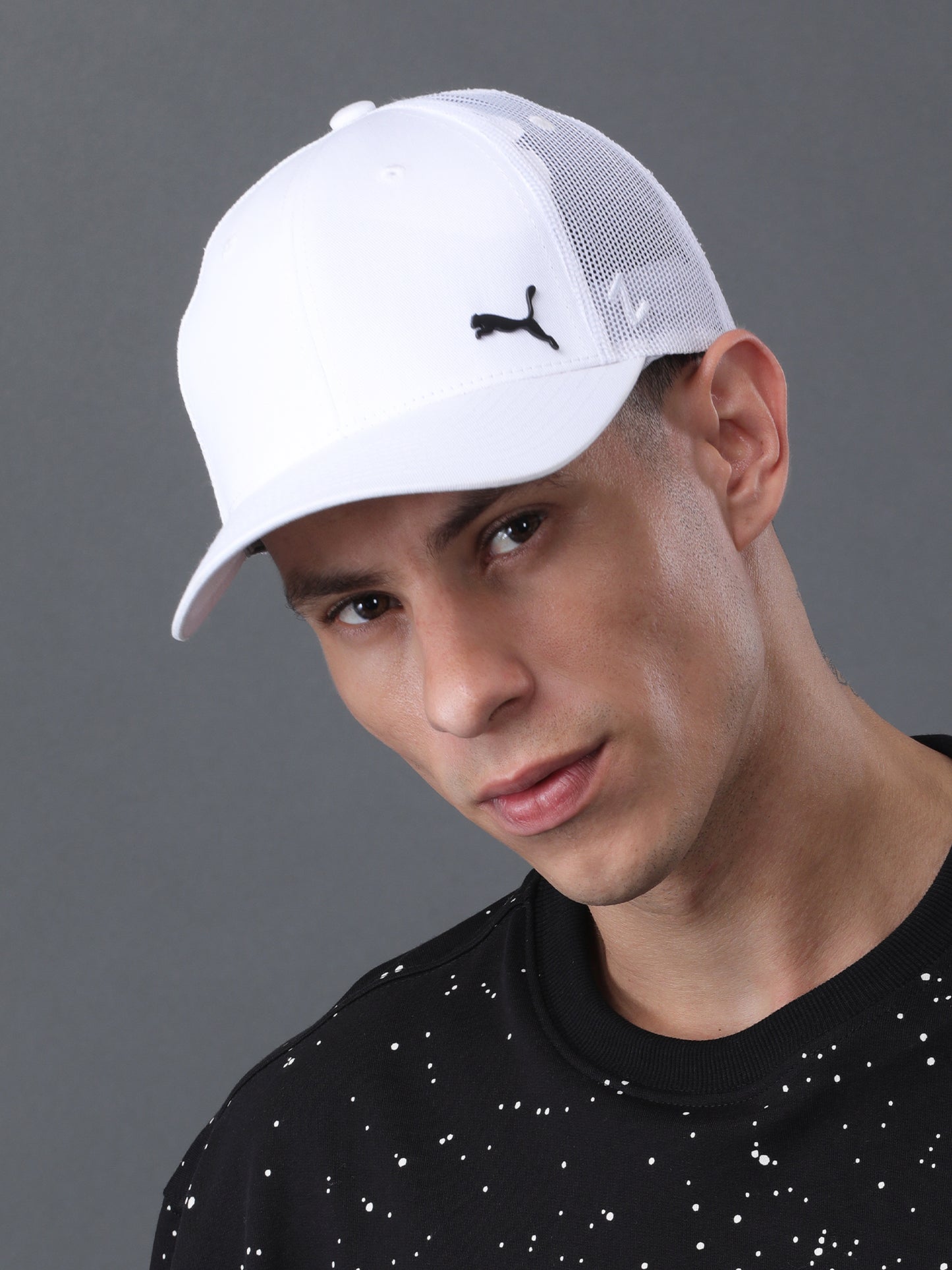 White Mesh Panel Cap