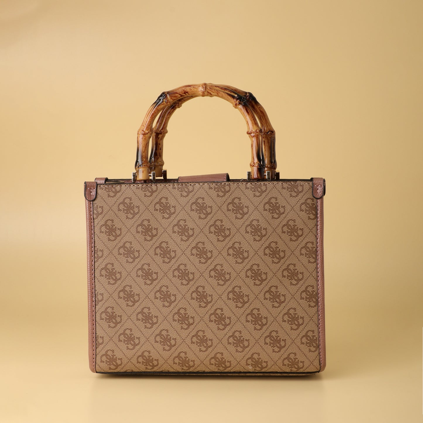 Bamboo Handle Monogram Tote