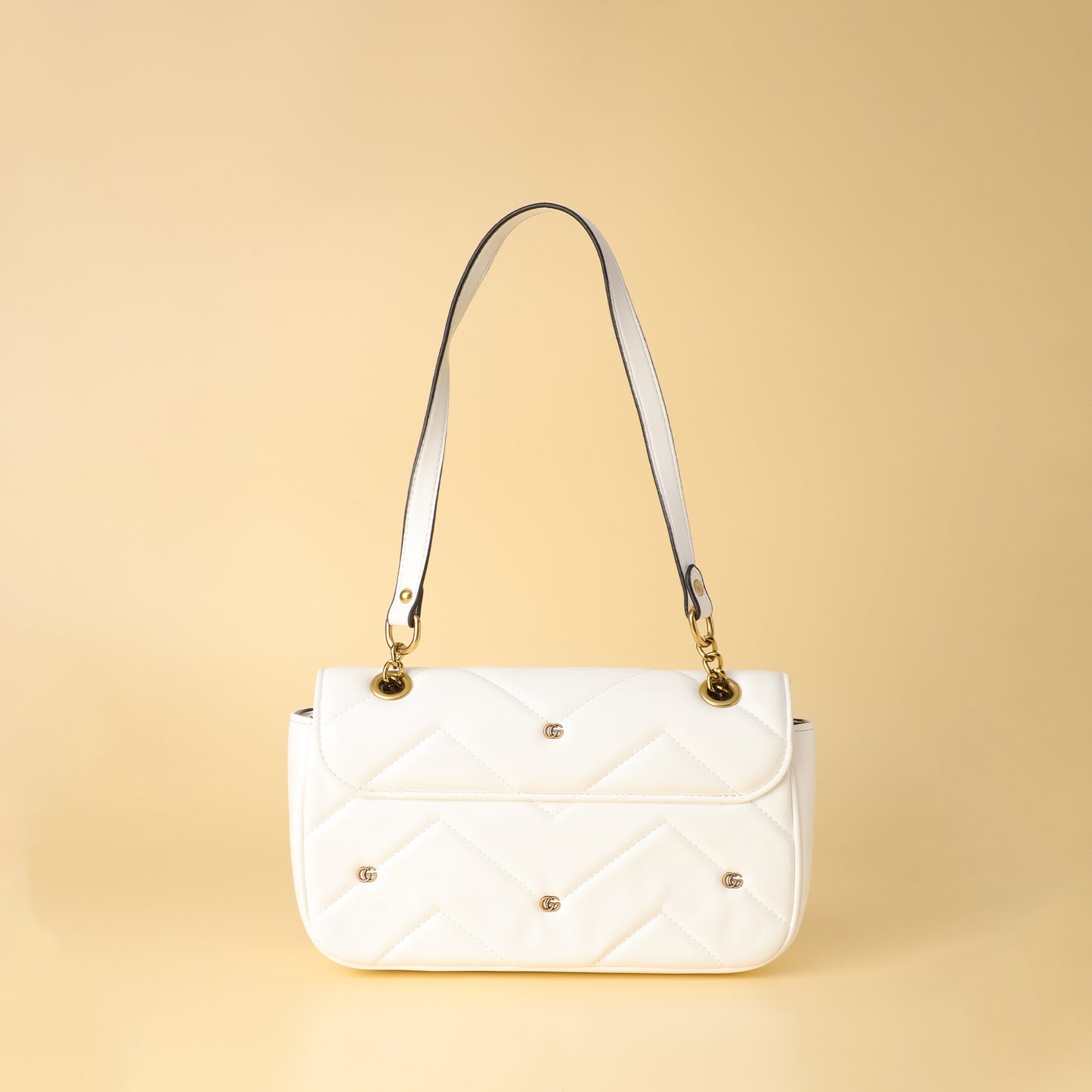 Marmont White Quilted Shoulder Bag