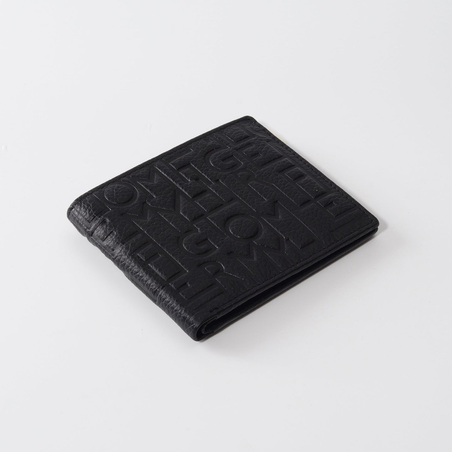 Embossed Monogram Wallet in Black