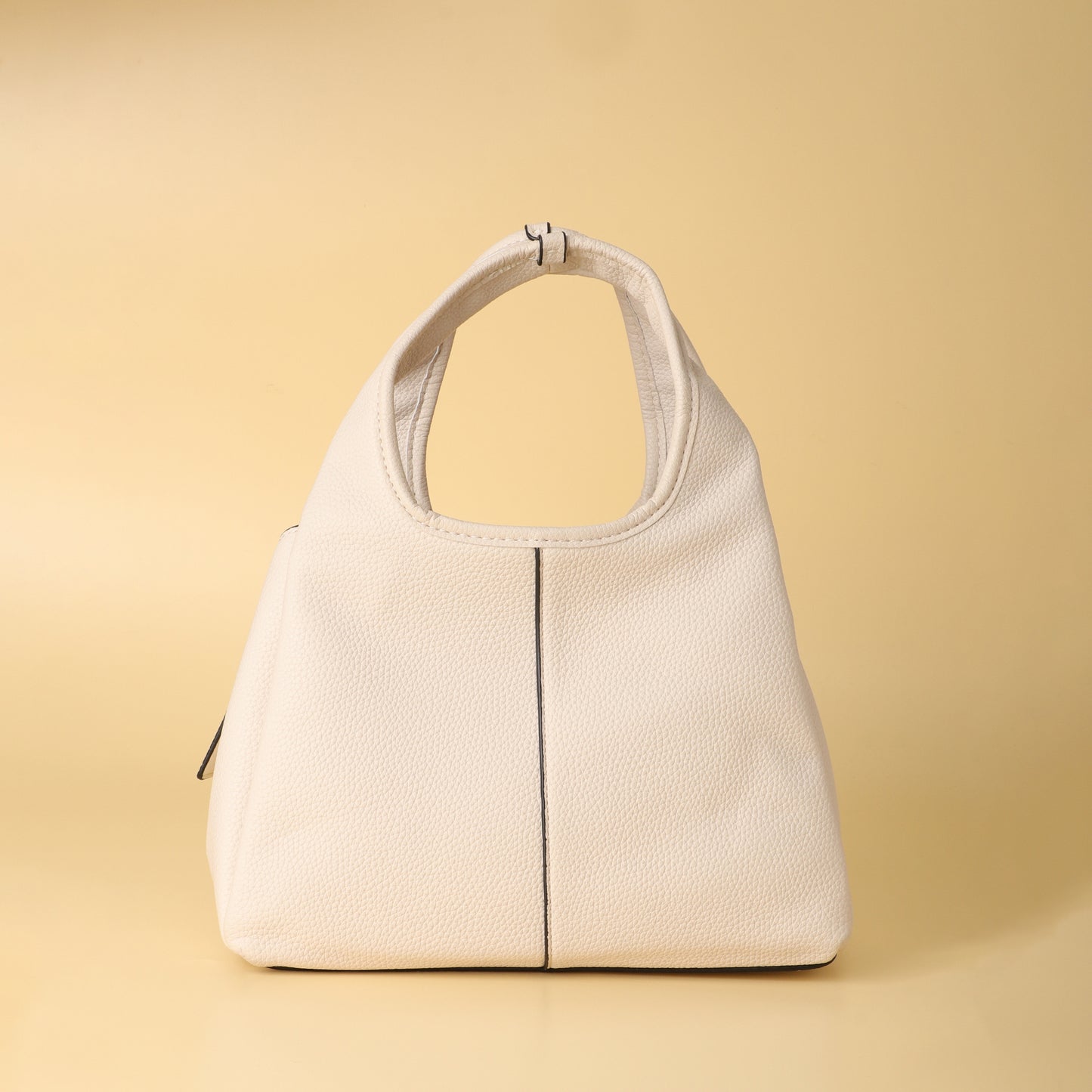 Coach White Pebble Leather Hobo Bag