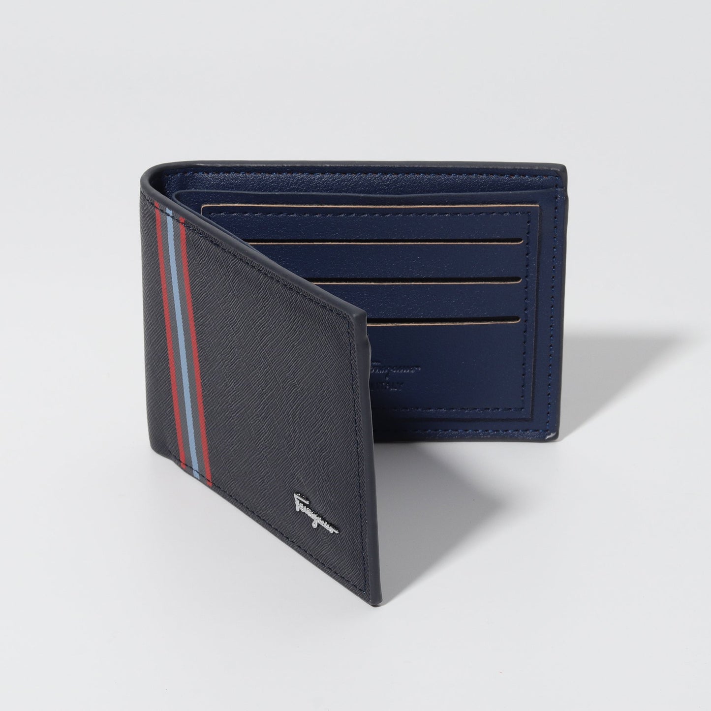 Navy Stripe Accent Wallet