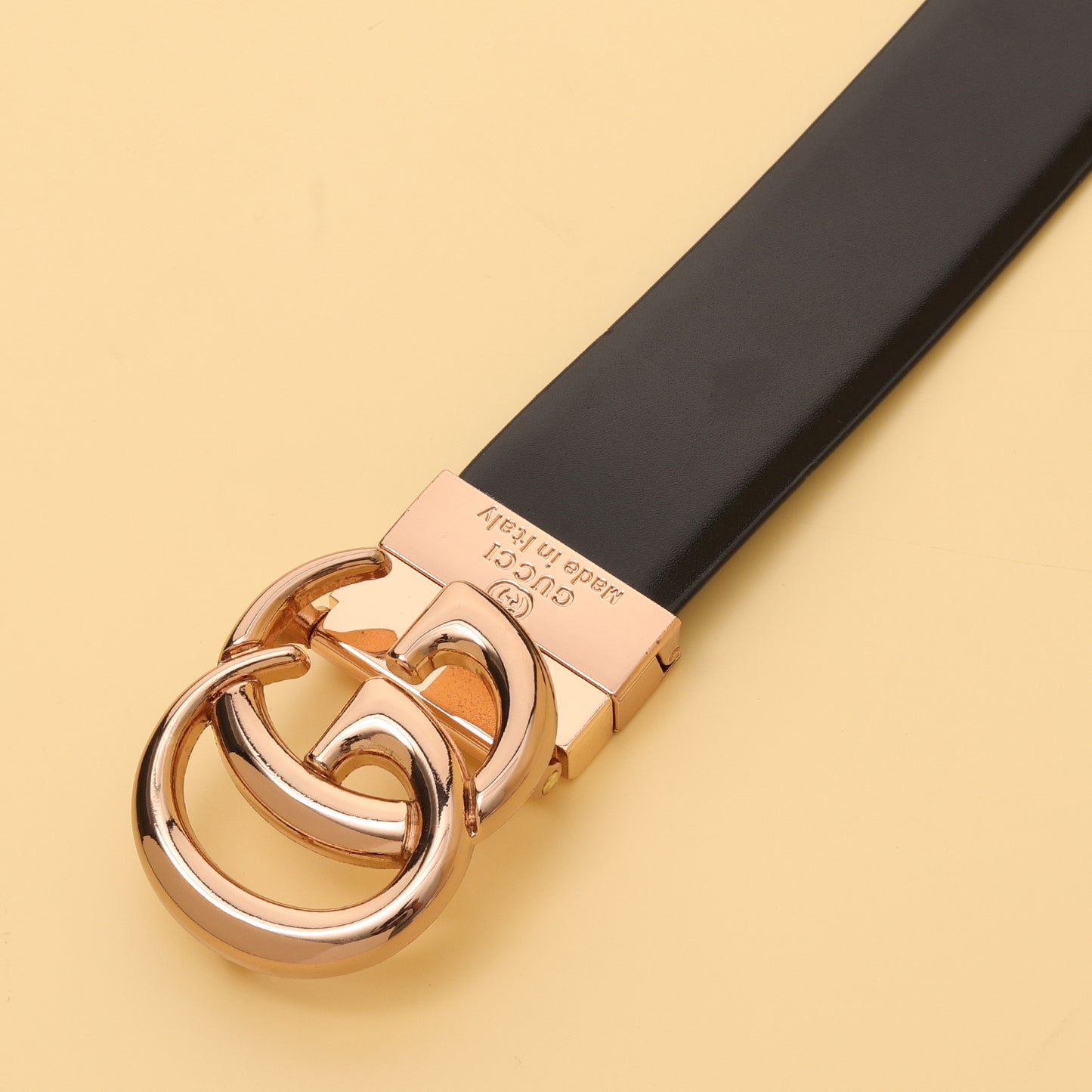 Rose Gold GG Buckle Belt