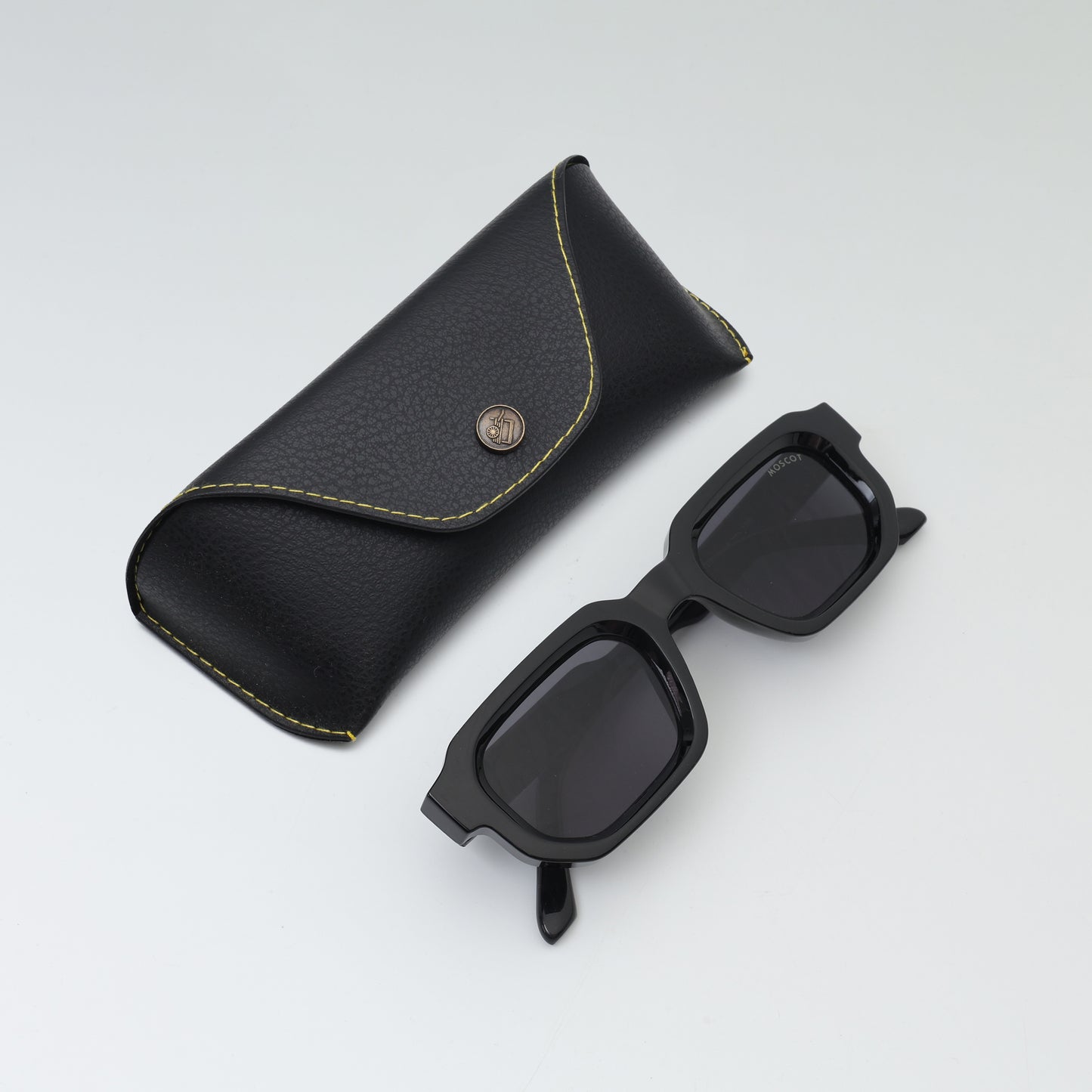 Midnight Sculpted Square Sunglasses