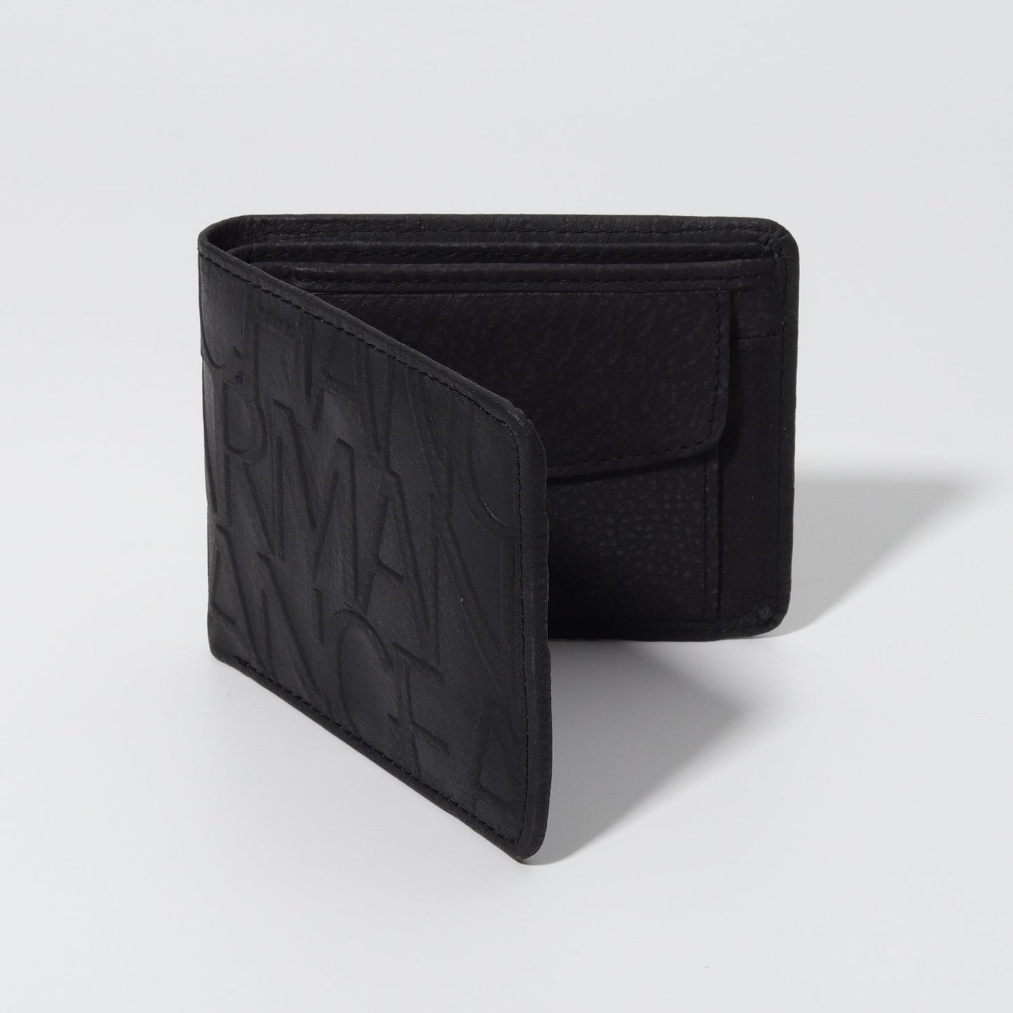 Matte Black Oversized Logo Wallet