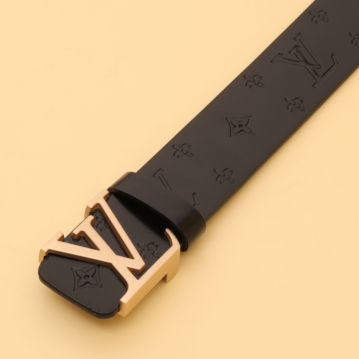 Vuitton Black Monogram Leather Belt