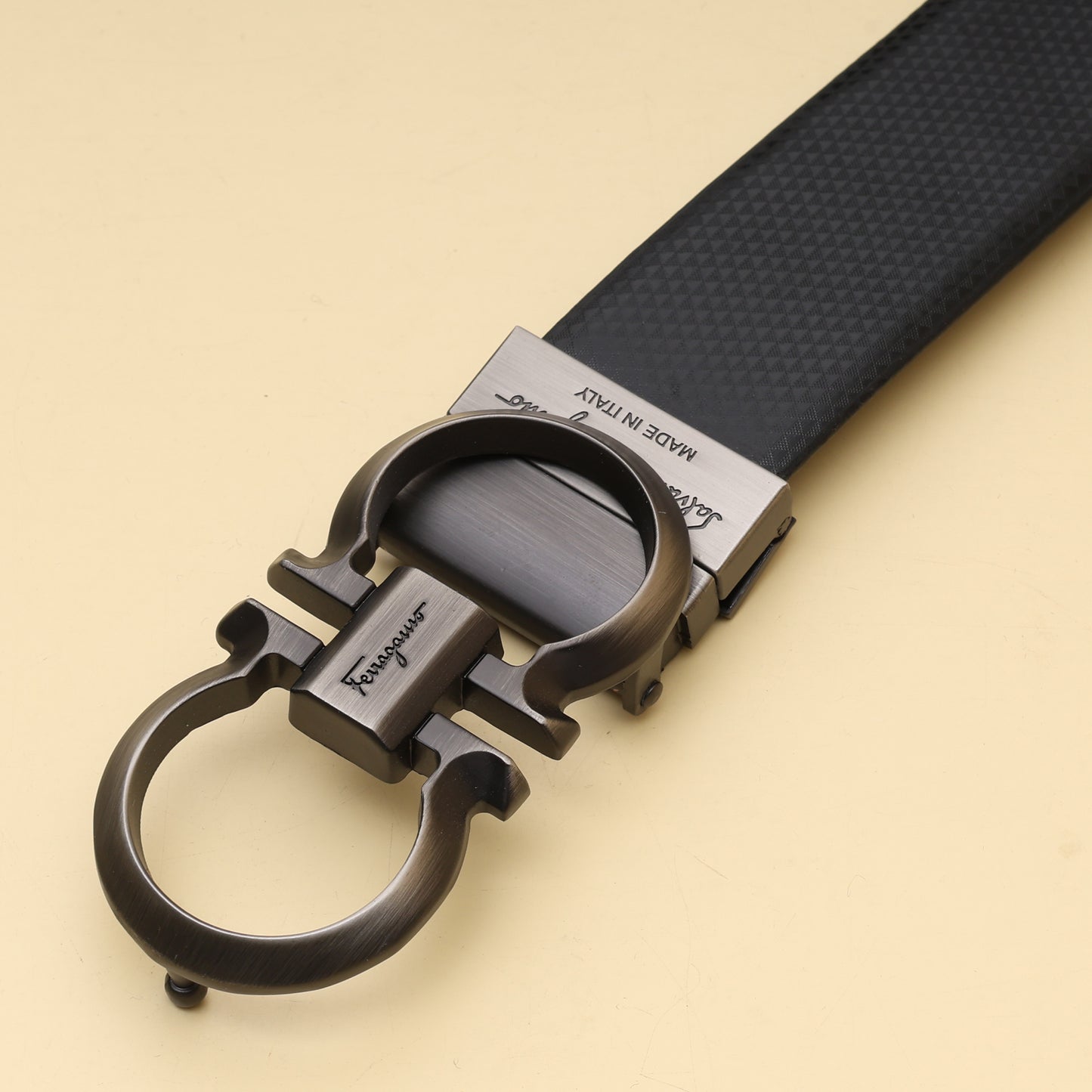 Gunmetal Icon Buckle Belt