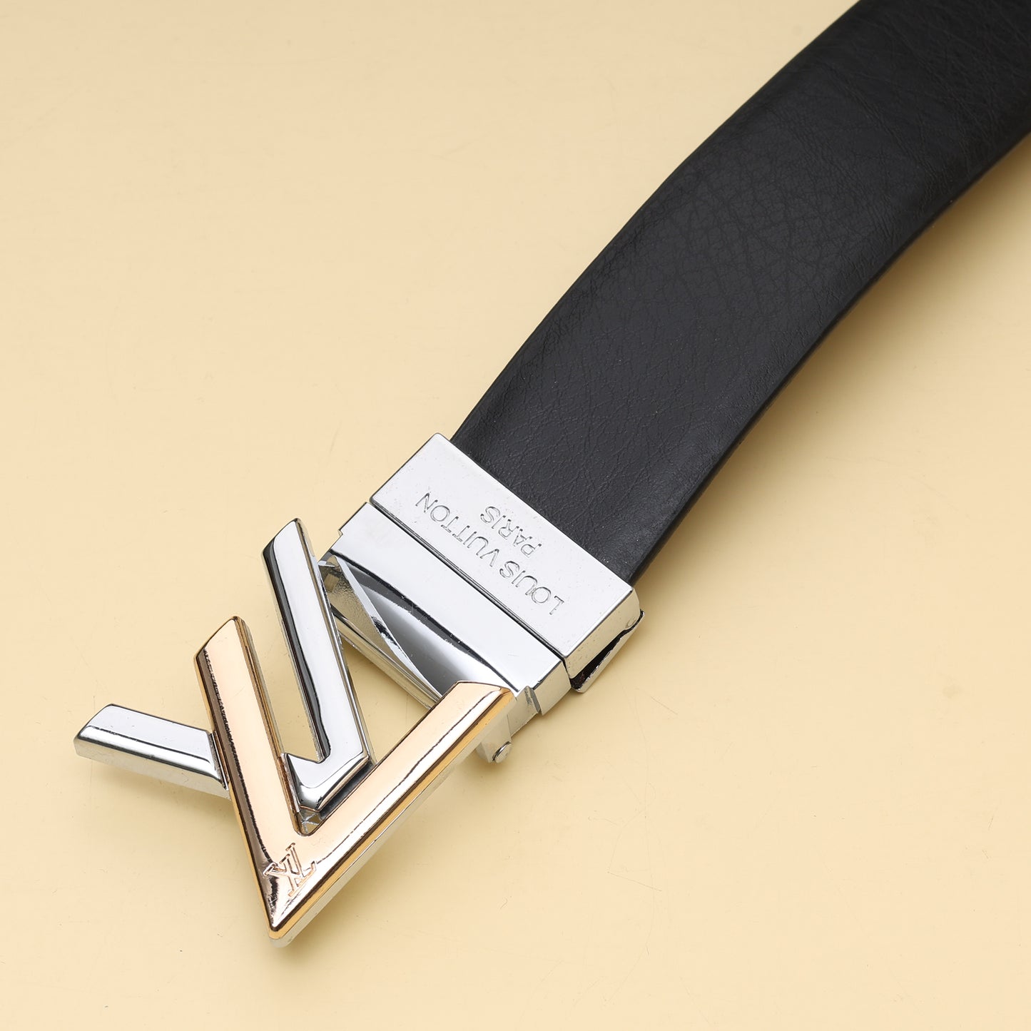Angular Monogram Buckle Belt