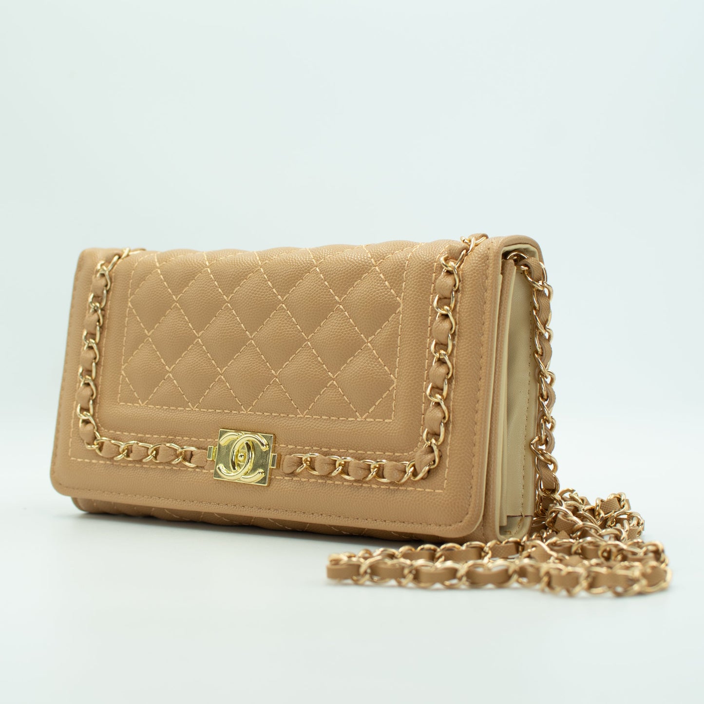 Chanel Quilted Beige Wallet