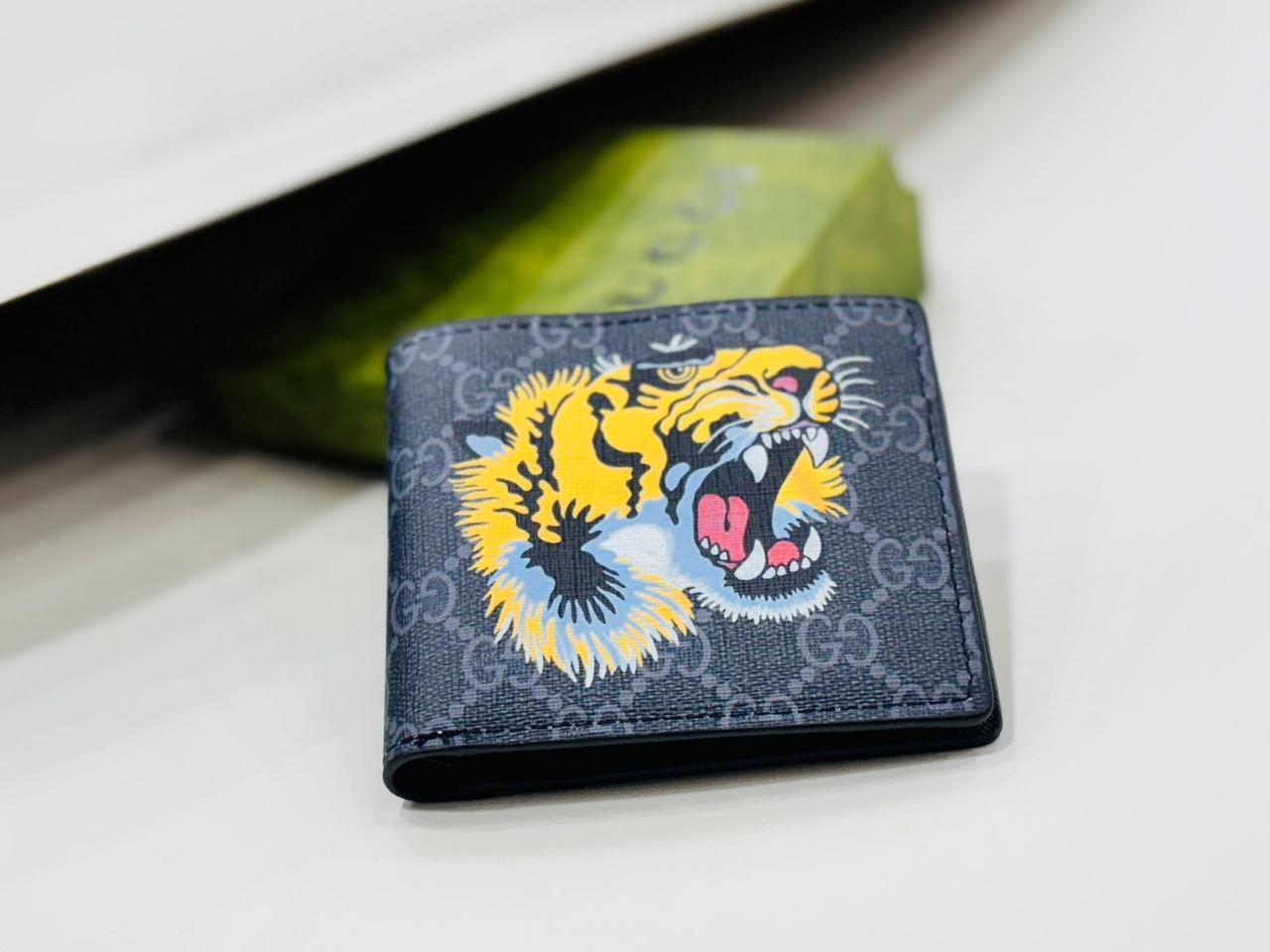 Gucci GG Supreme Tiger Wallet (Black)