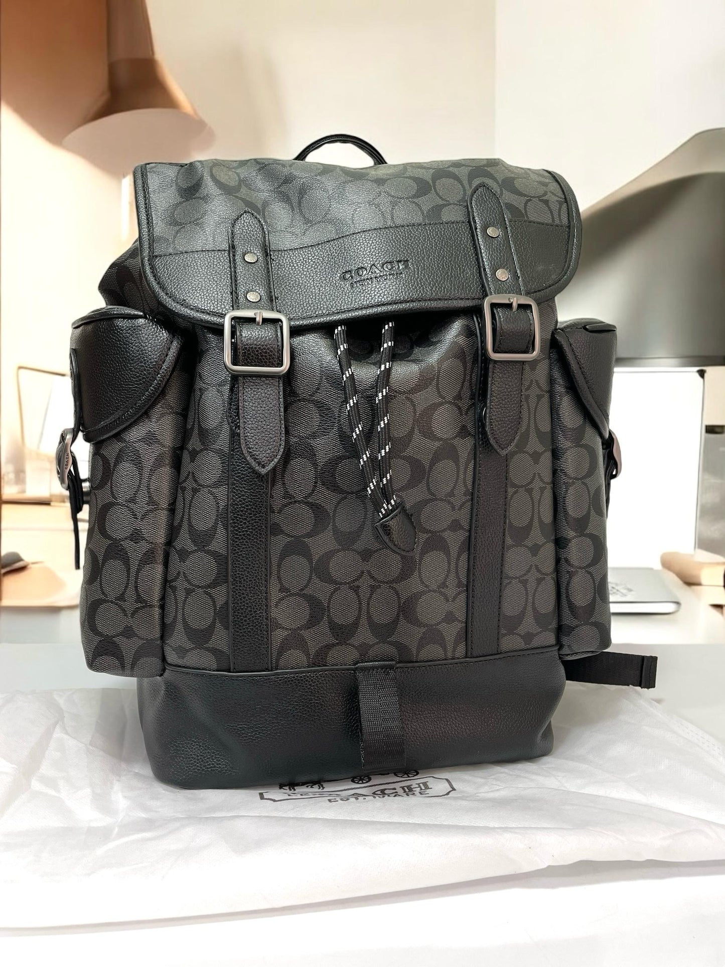 Coach Rivington Backpack in Signature Black