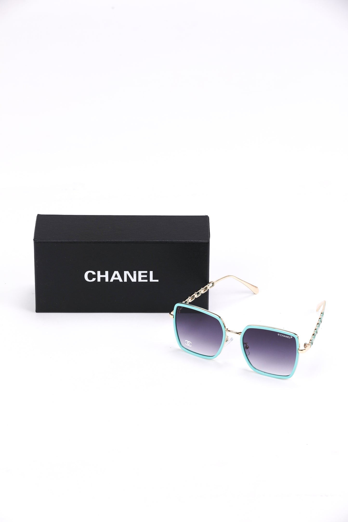 Chanel Turquoise Square Sunglasses