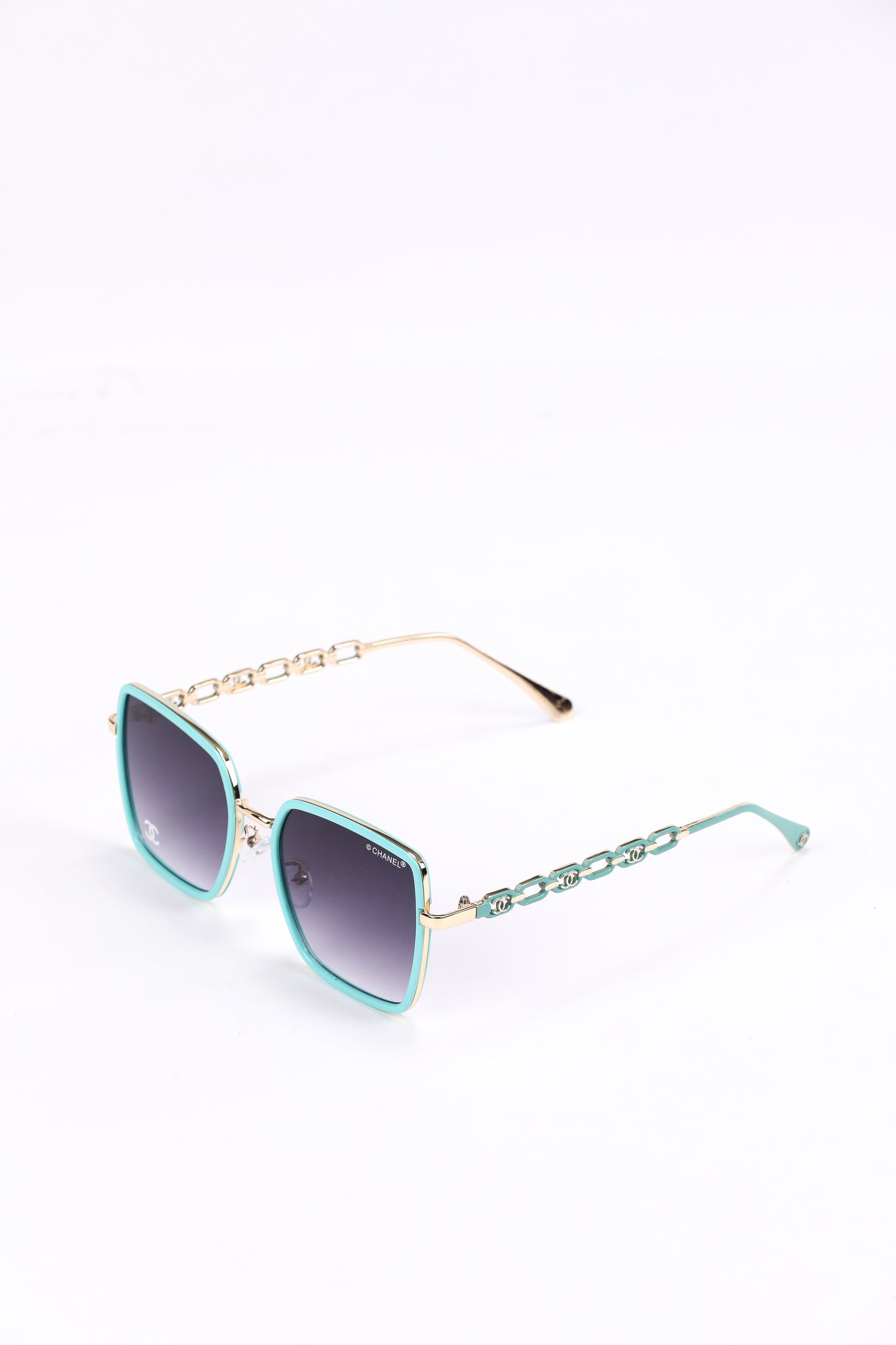 Chanel Turquoise Square Sunglasses