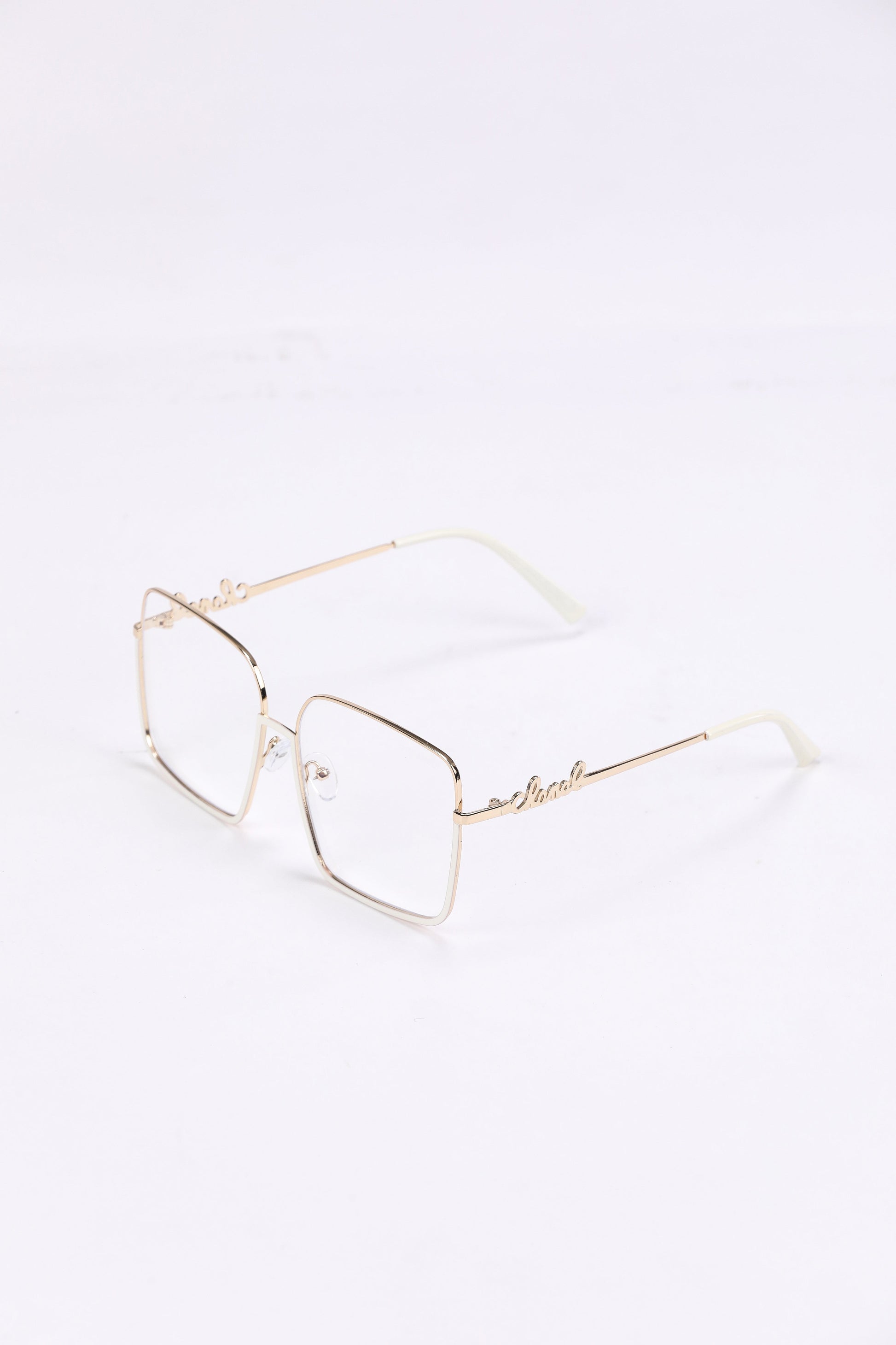 Chanel Gold Square Optical Glasses