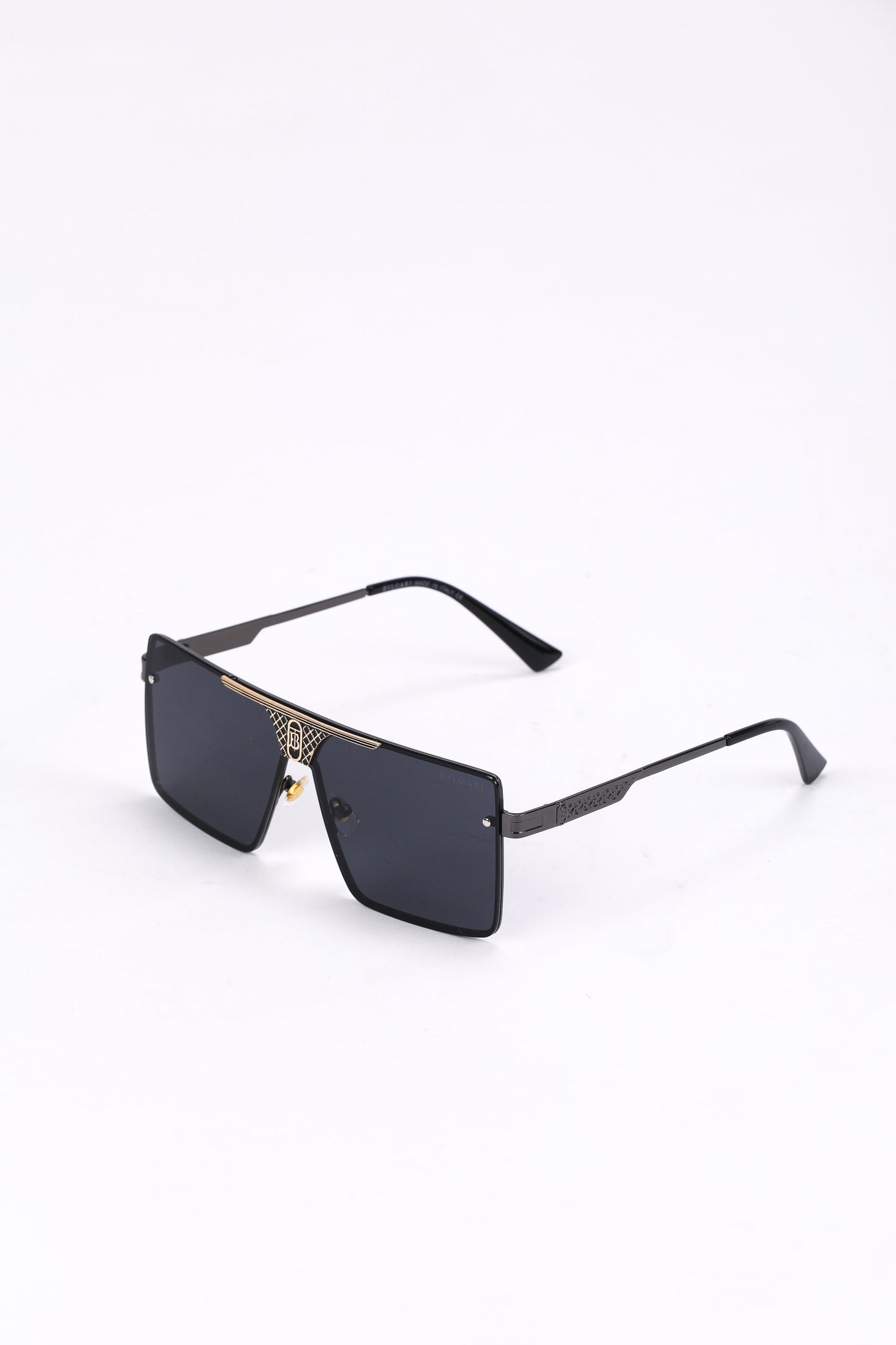 Bylgari Black Geometric Sunglasses
