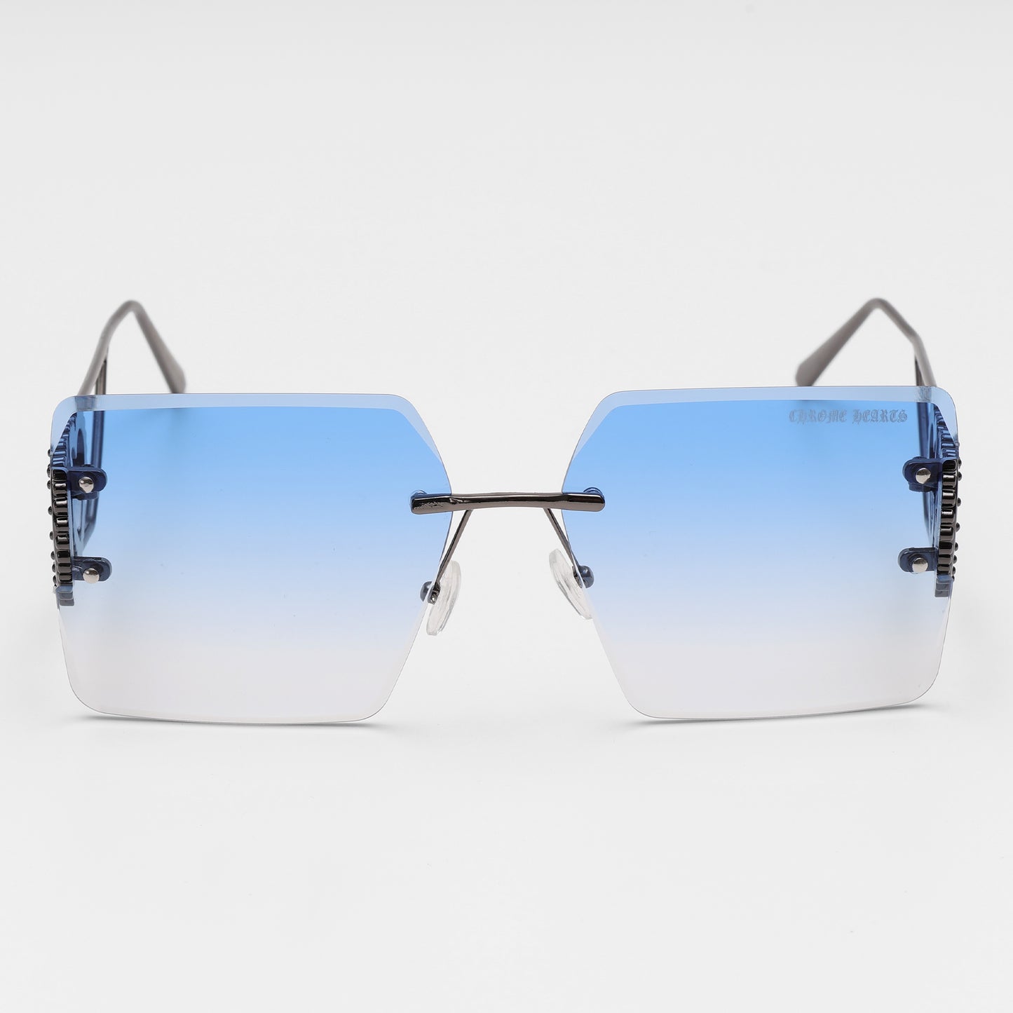 Blue Fade Heart-Temple Sunglasses