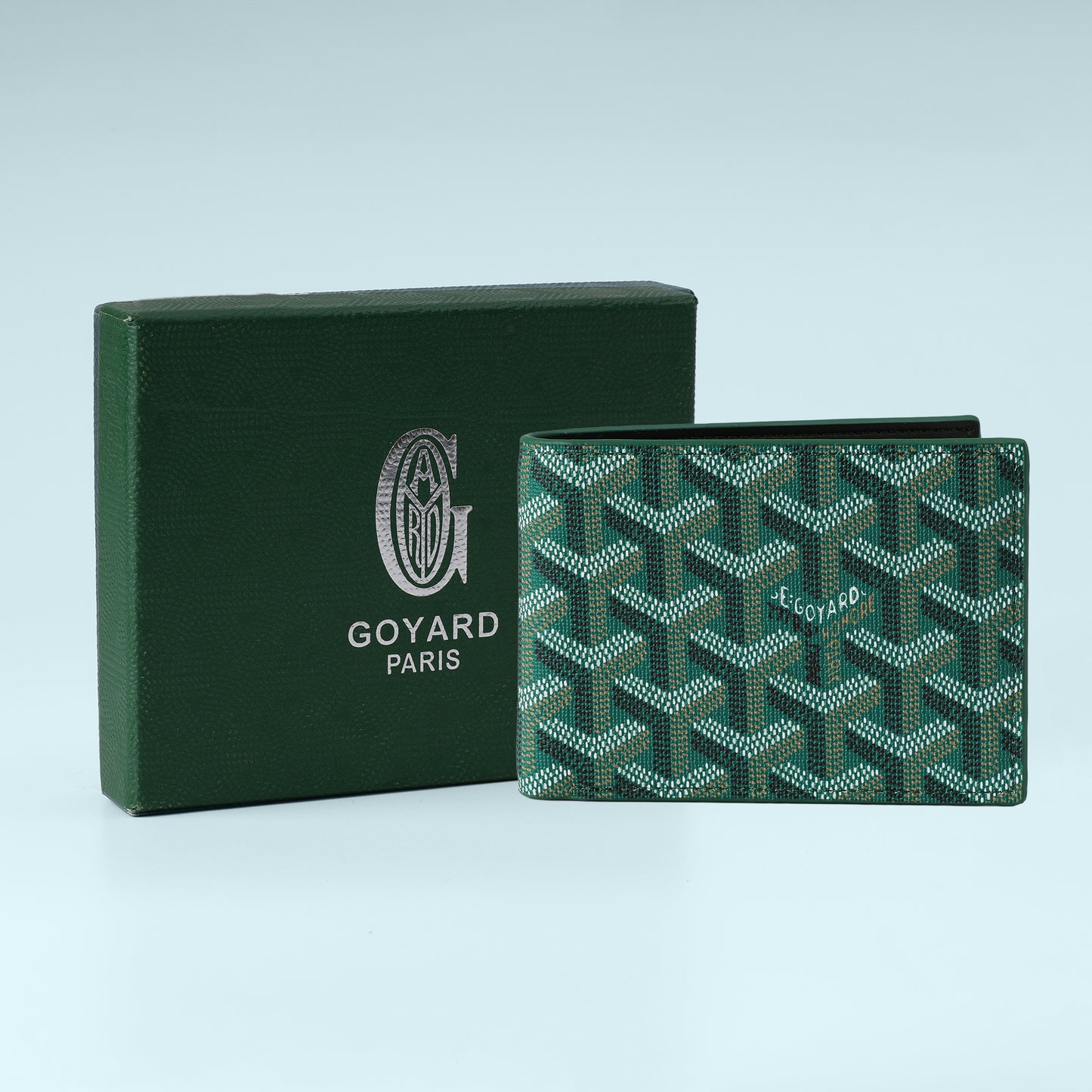 Emerald Monogram Bifold Wallet