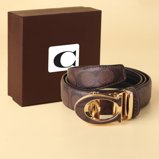Signature Buckle Brown Belt