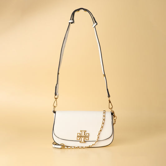 Tory Burch White Leather Shoulder Bag
