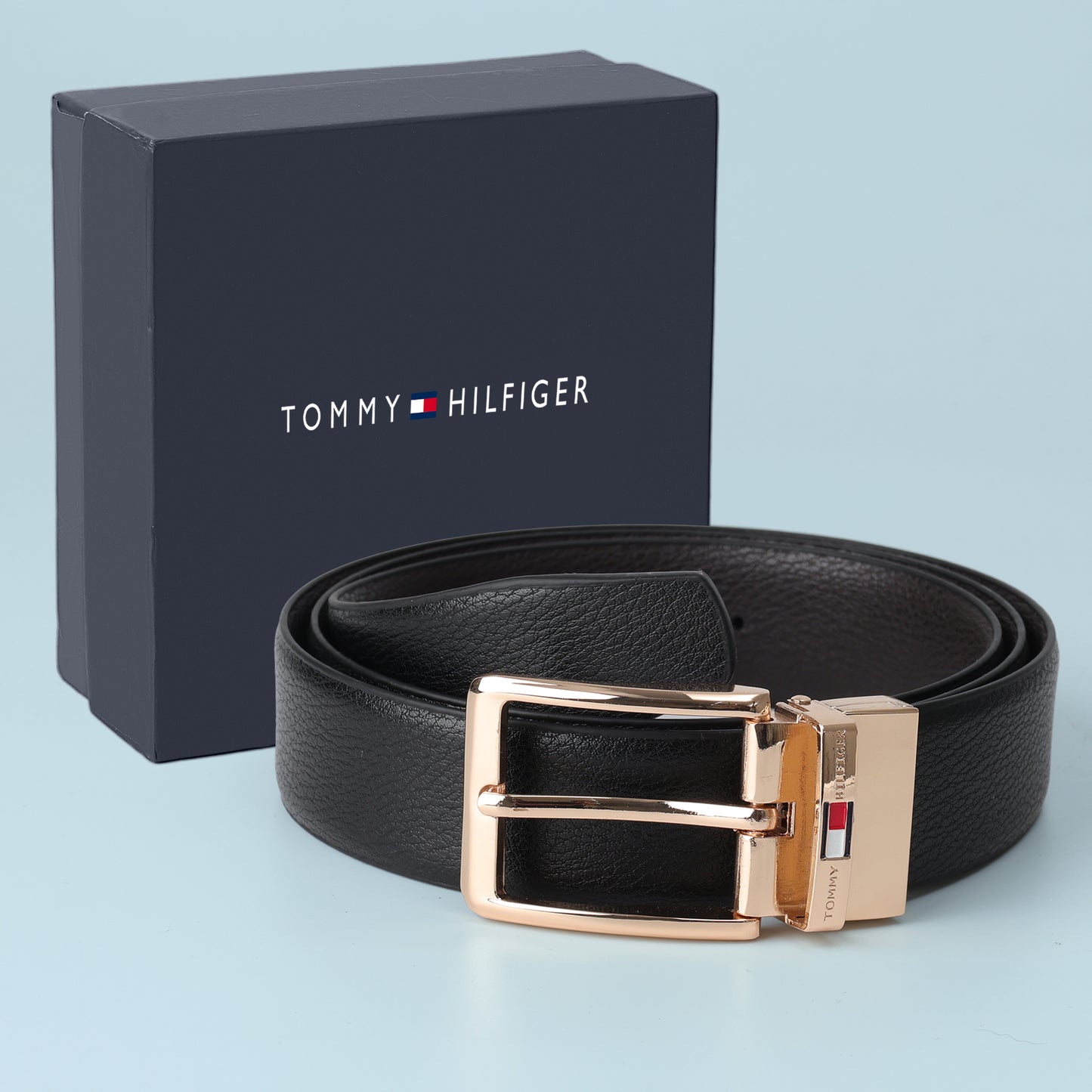 Executive Rose-Gold Buckle Belt