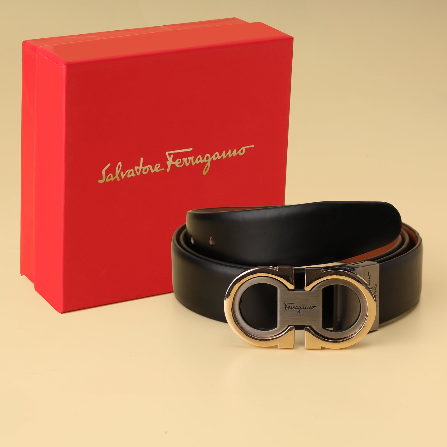 Dual-Tone Loop Buckle Belt