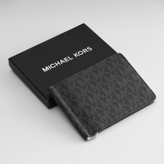 Kors Signature Black Leather Wallet