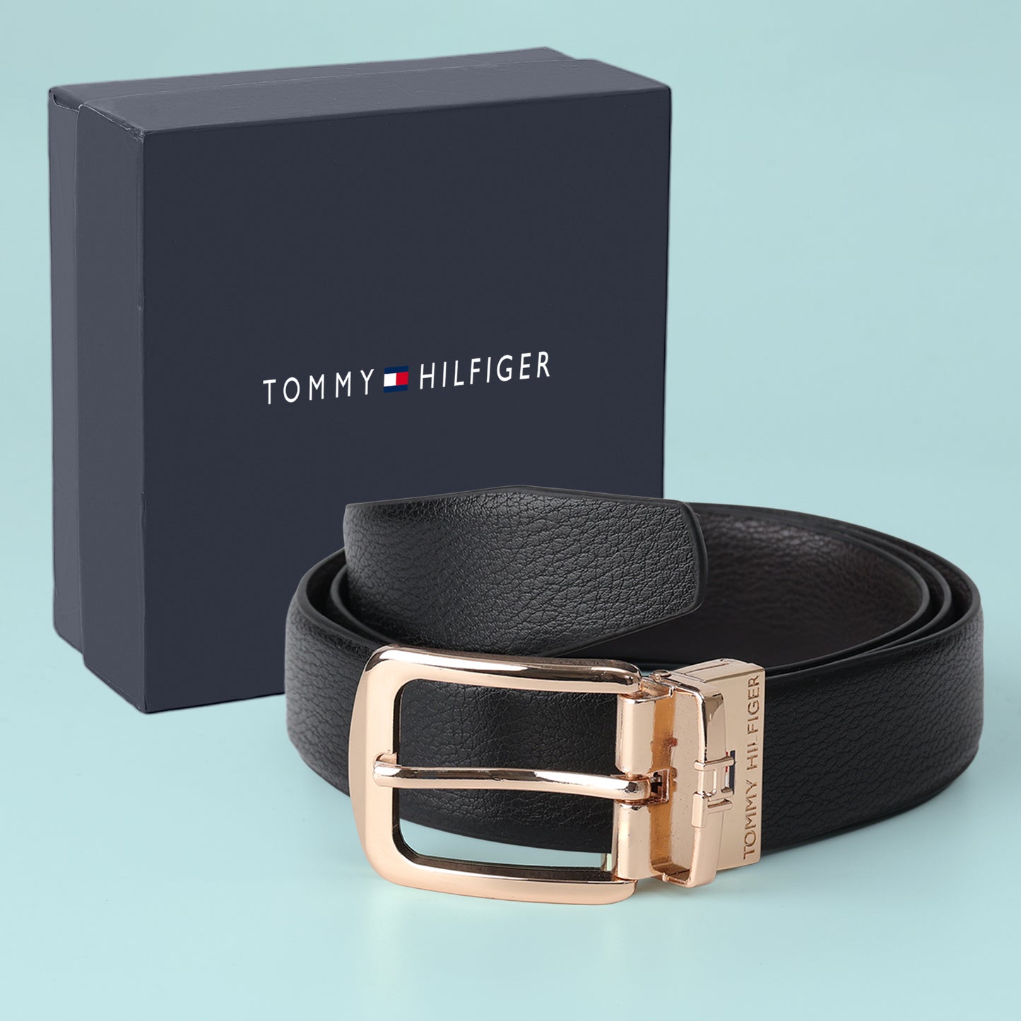 Regal Rose-Gold Textured Belt