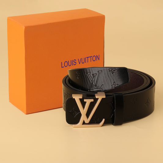 Vuitton Black Monogram Leather Belt