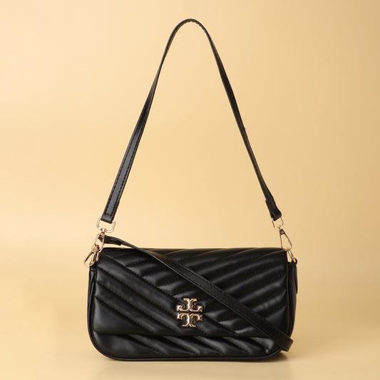 Burch Black Quilted Chain Shoulder Bag