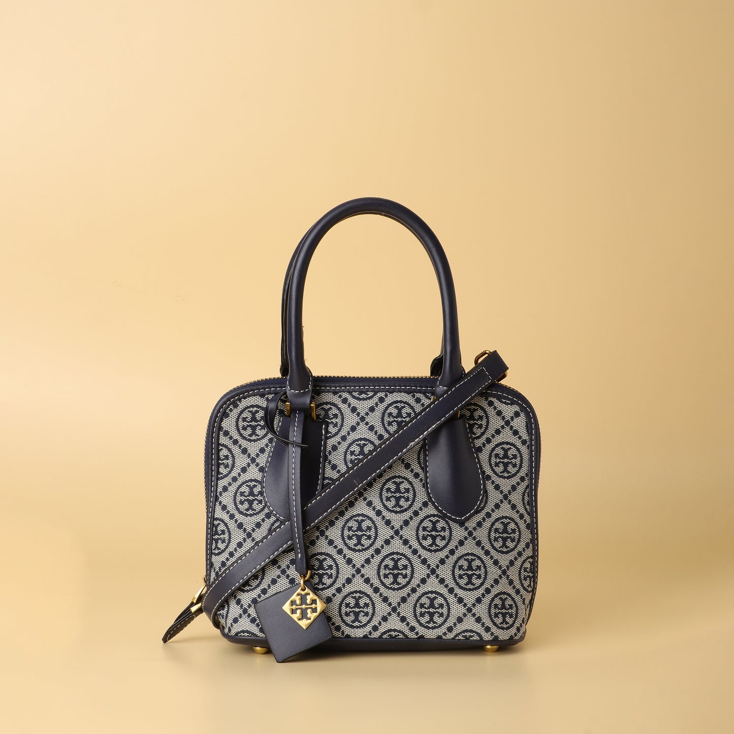 Burch Gemini Link Canvas Satchel in Navy