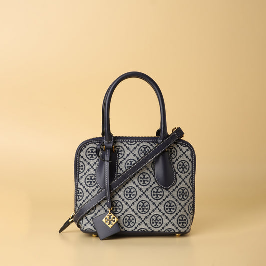 Burch Gemini Link Canvas Satchel in Navy