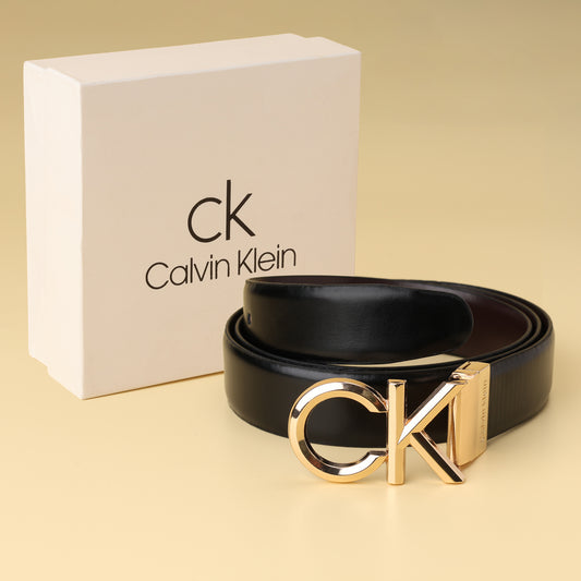 Vuitton Black Leather LV Buckle Belt