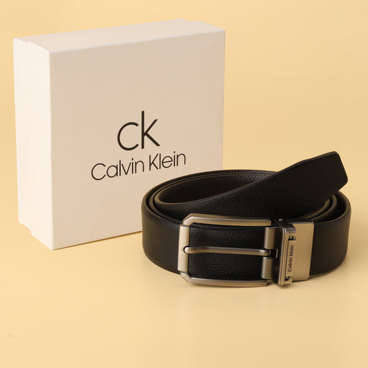 Klein Reversible Leather Belt with Classic Pin Buckle