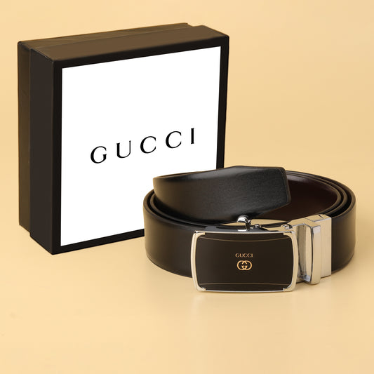 Silver-Tone Logo Buckle Belt