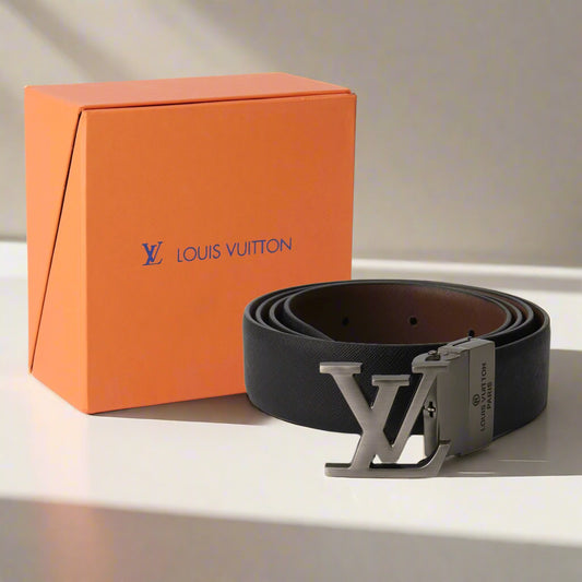 LV Iconic Gunmetal Belt