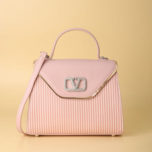 Blush Elegance Structured Handbag