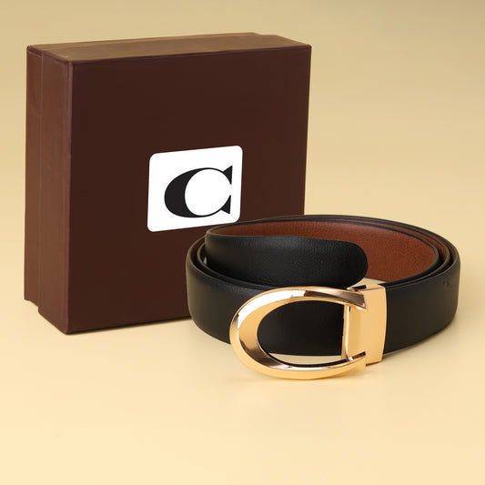 Tan Belt with Gold  coach buckle