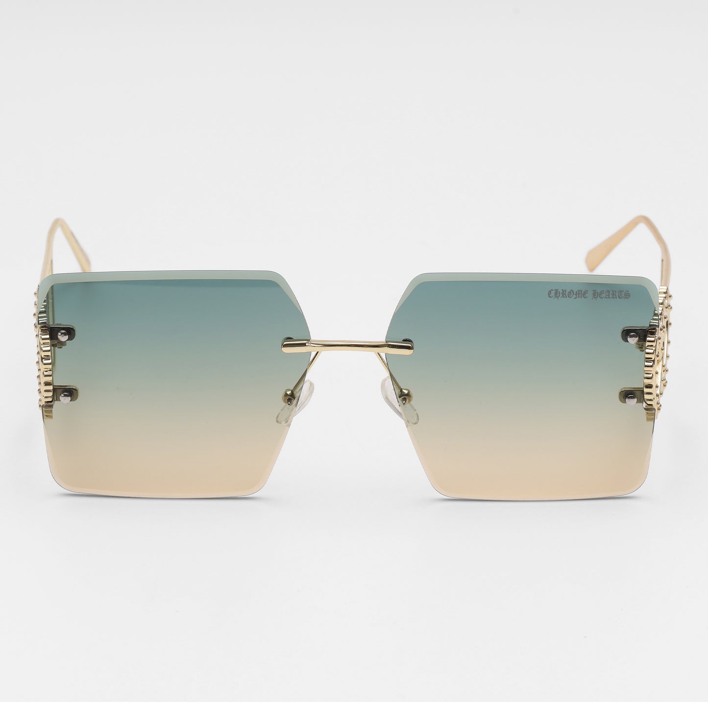 “Heart Luxe” Square Rimless Sunglasses