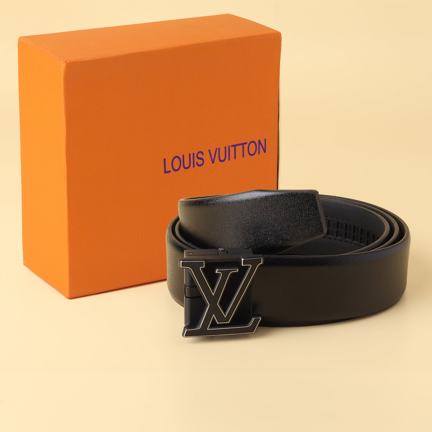 Vuitton Black Leather Belt