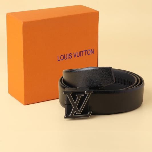 Vuitton Black Leather Belt