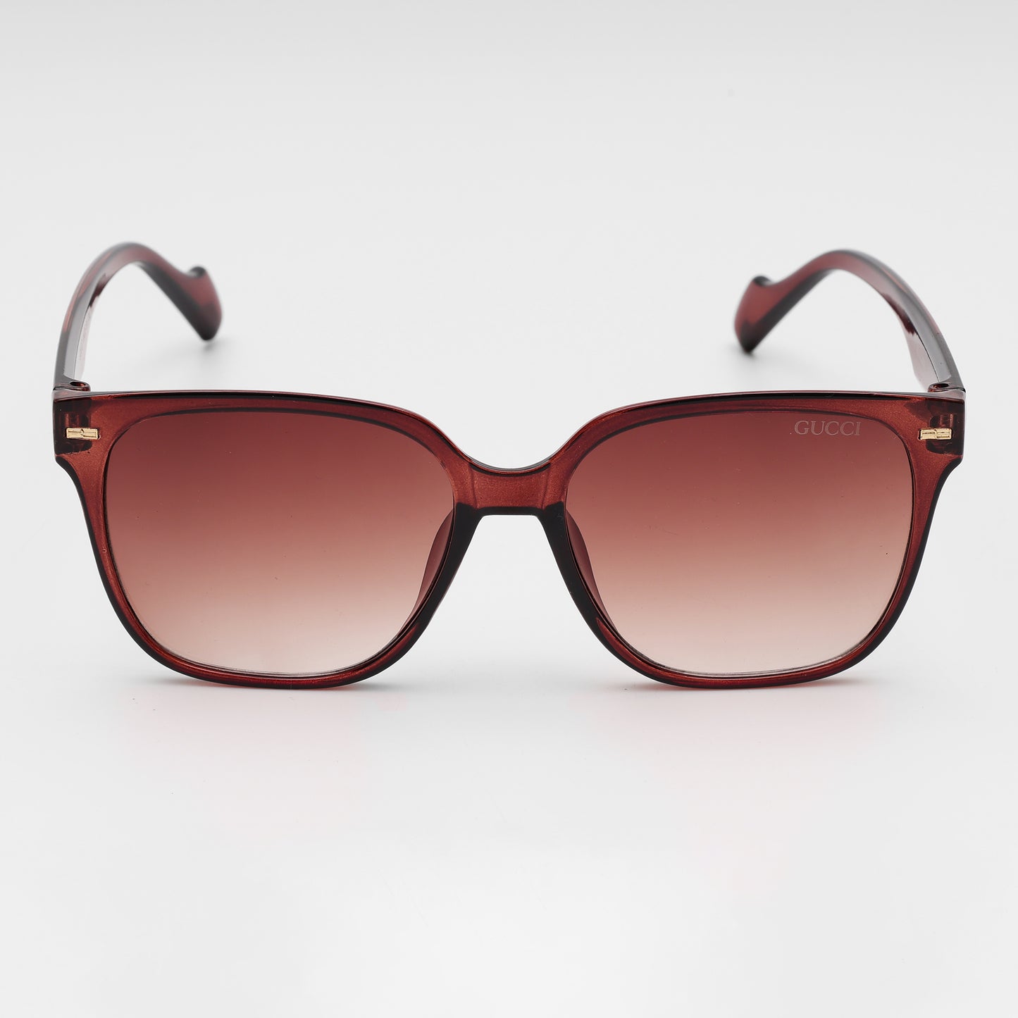 Square Sunglasses in Bordeaux Red