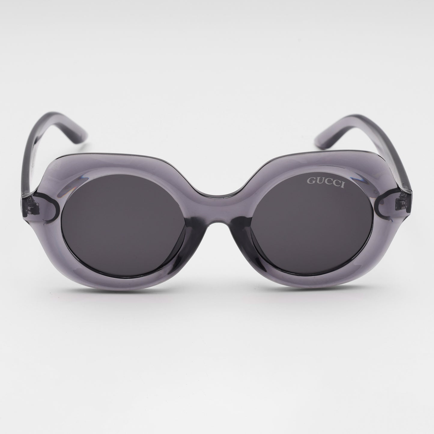 Signature Round Sunglasses in Smoky Crystal