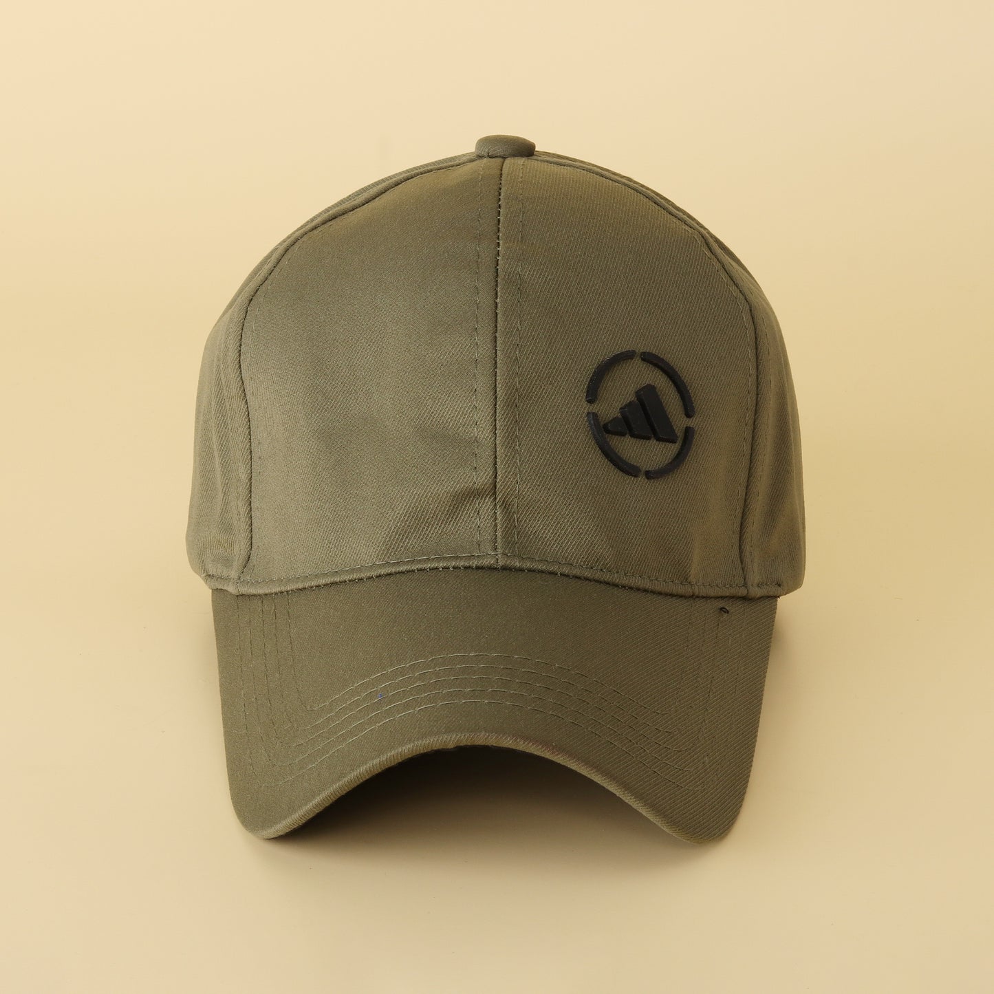 Olive Green Classic Baseball Cap with Embroidered Logo