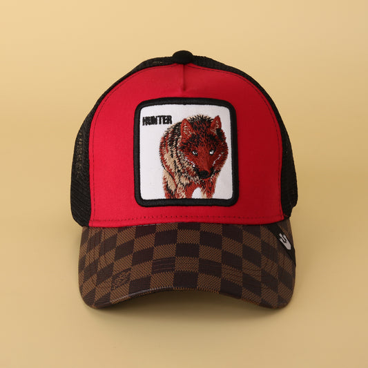 Hunter Wolf Embroidered Trucker Cap
