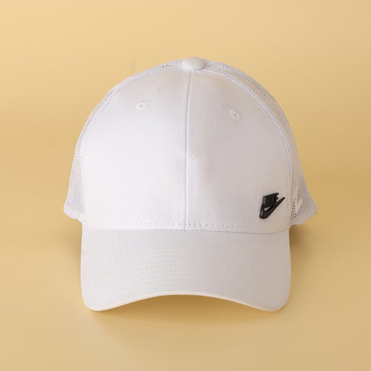 White Mesh Panel  Cap