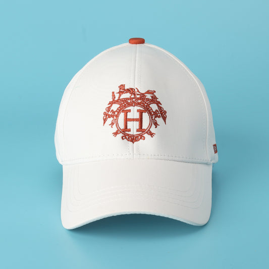 White Crest Embroidered Cap