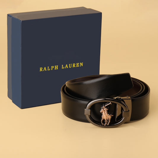 Polo Emblem Oval Buckle Belt