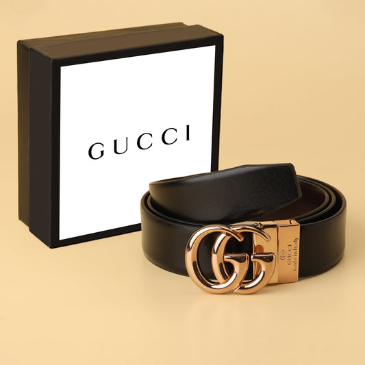 Rose Gold GG Buckle Belt