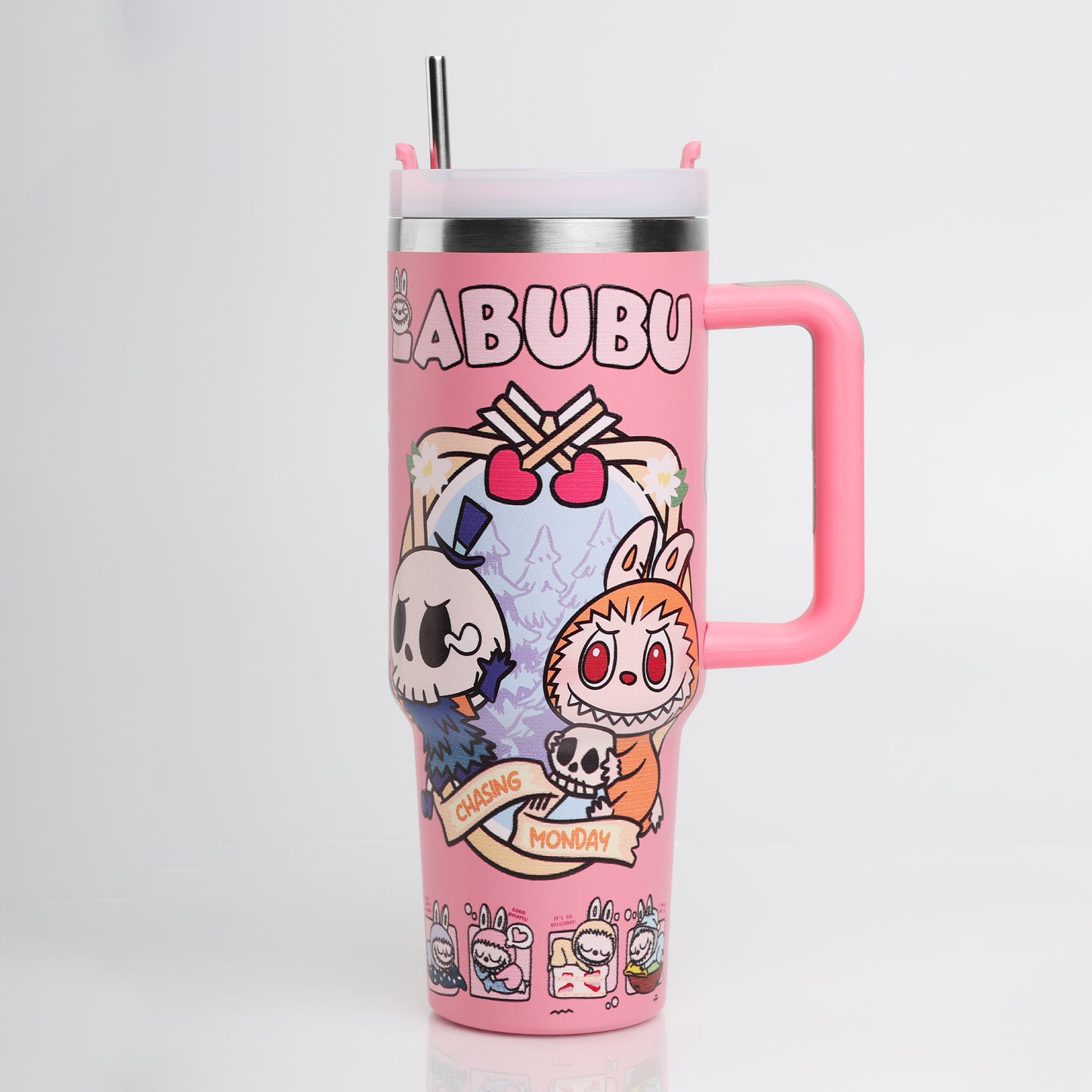LABUBU “Chasing Monday” Pink Sipper